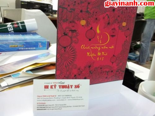 In thiệp Tết, in thiệp chúc Tết với chất liệu giấy in ảnh giá rẻ